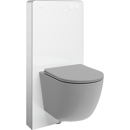 Mexen Lena komplektas pakabinamas WC su pneumatinio valymo mechanizmu Tex Air G su WC puodu ir lėtai nusileidžiančiu