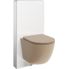 Mexen Lena antstainis WC komplektas su pneumatiniais rėmais Tex Air G su WC ir lėtai užsidarančiu dangčiu, cappuccino