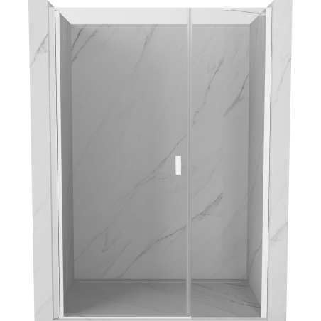 Mexen Mist-B stiklinės dušo durys 95 cm, skaidrios, baltos - 8A2-095-001-20-00