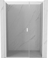 Mexen Mist-B stiklinės dušo durys 95 cm, skaidrios, baltos - 8A2-095-001-20-00