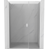 Mexen Mist-B 105 cm varstomos dušo durys, permatomos, baltos - 8A2-105-001-20-00