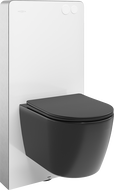 Mexen Carmen antvandeninis WC komplektas su pneumatiniais rėmu Tex Air G, WC puodui su lėtai nuleidžiamu dangčiu, juoda