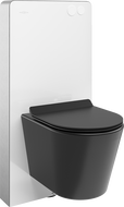 Mexen Rico ant statomas WC komplektas su pneumatiniu Tex Air G rėmu, WC puodu ir lėtai nusileidžiančiu dangčiu, juoda