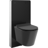 Mexen Rico pakabinė WC rėmas su pneumatinėmis Tex Air G su WC Tornado unitazu ir lėtai nusileidžiančiu dangčiu, juodas