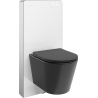 Mexen Rico paketas virštinkinis WC su Tex Air G pneumatinis rėmu, WC puodu ir lėtai uždarančia sėdyne, juodas matinis