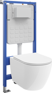 Mexen Lena paslėptas WC komplektas Tex Slim su WC dubeniu 2.0 Tornado ir lėtai nusileidžiančiu dangčiu, baltas