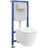 Mexen Rico paslėptas WC sistemos komplektas su tekstiline Tex Air E pneumatinis rėmas su WC 2.0 Tornado ir lėtai nuleidžiama