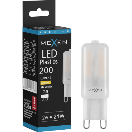 Mexen Aura LED lemputė G9, 2W, Šilta - 3000K, 200 lm - L120-G9-0230-01