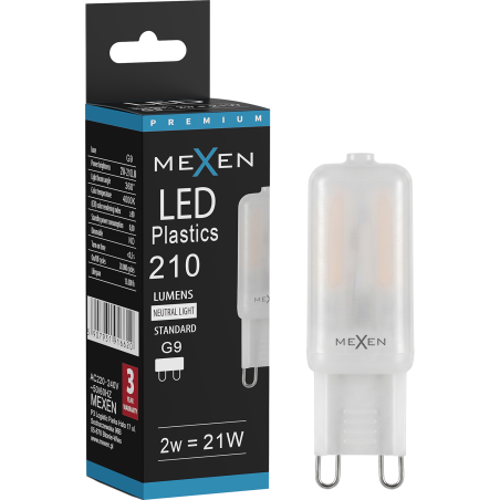 Mexen Aura LED lemputė G9, 2W, Neutrali - 4000K, 210 lm - L120-G9-0240-01