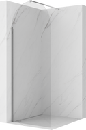 Mexen Kioto-Q Dušo sienelė Walk-in 80 x 200 cm, permatoma 8 mm, chromuota - 800-080-101-01-00-Q