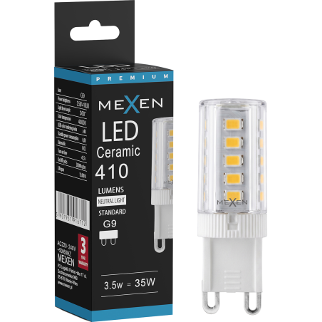 Mexen Aura LED lemputė G9, 3,5W, Neutrali - 4000K, 410 lm - L121-G9-0340-01