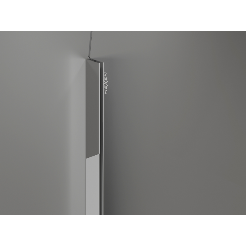 Mexen Kioto-Q Dušo siena Walk-in 90 x 200 cm, permatomas 8 mm, chromas - 800-090-101-01-00-Q