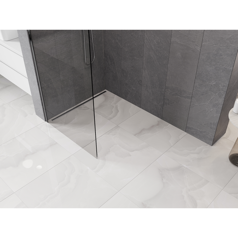 Mexen Kioto-Q Dušo siena Walk-in 90 x 200 cm, permatomas 8 mm, chromas - 800-090-101-01-00-Q