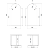 Mexen Kioto-Q Dušo siena Walk-in 90 x 200 cm, permatomas 8 mm, chromas - 800-090-101-01-00-Q