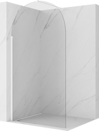 Mexen Kioto-Q dušo kabinos siena Walk-in 100 x 200 cm, skaidri 8 mm, balta - 800-100-101-20-00-Q