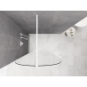 Mexen Kioto-Q dušo siena Walk-in 110 x 200 cm, skaidrus 8 mm, balta - 800-110-101-20-00-Q