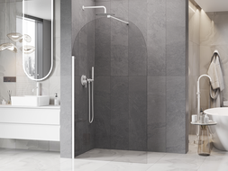 Mexen Kioto-Q dušo pertvara Walk-in 120 x 200 cm, skaidri 8 mm, balta - 800-120-101-20-00-Q