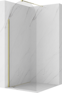 Mexen Kioto-Q dušo sienelė Walk-in 80 x 200 cm, permatoma 8 mm, auksinis - 800-080-101-50-00-Q