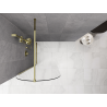 Mexen Kioto-Q dušo sienelė Walk-in 80 x 200 cm, permatoma 8 mm, auksinis - 800-080-101-50-00-Q