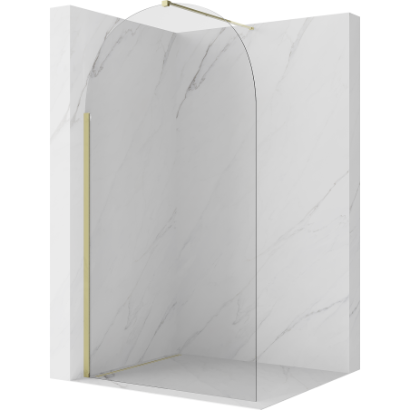 Mexen Kioto-Q dušo siena Walk-in 100 x 200 cm, skaidri 8 mm, auksinė - 800-100-101-50-00-Q