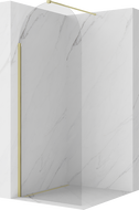 Mexen Kioto-Q dušo sienelė Walk-in 80 x 200 cm, skaidri 8 mm, aukso šiurkštinta - 800-080-101-55-00-Q