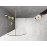 Mexen Kioto-Q dušo sienelė Walk-in 80 x 200 cm, skaidri 8 mm, aukso šiurkštinta - 800-080-101-55-00-Q