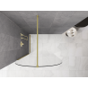 Mexen Kioto-Q dušo sienelė Walk-in 100 x 200 cm, permatoma 8 mm, auksinė šlifuota - 800-100-101-55-00-Q