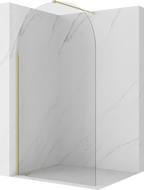 Mexen Kioto-Q Dušo sienelė Walk-in 120 x 200 cm, permatoma 8 mm, šlifuotas auksas - 800-120-101-55-00-Q