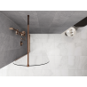 Mexen Kioto-Q dušo siena Walk-in 90 x 200 cm, skaidrus 8 mm, rožinis auksas - 800-090-101-60-00-Q