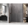 Mexen Kioto-Q dušo siena Walk-in 90 x 200 cm, skaidrus 8 mm, rožinis auksas - 800-090-101-60-00-Q