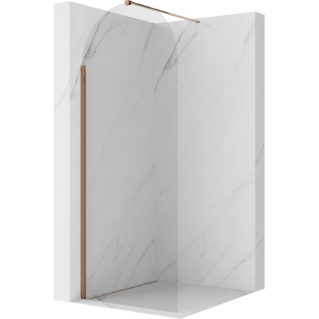 Mexen Kioto-Q dušo siena Walk-in 90 x 200 cm, skaidrus 8 mm, rožinis auksas - 800-090-101-60-00-Q
