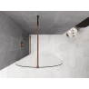 Mexen Kioto-Q dušo siena Walk-in 110 x 200 cm, permatomas 8 mm, rožinio aukso - 800-110-101-60-00-Q