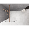 Mexen Kioto-Q dušo sienelė Walk-in 90 x 200 cm, permatomas 8 mm, šlifuotas varis - 800-090-101-65-00-Q