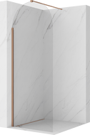 Mexen Kioto-Q dušo sienelė Walk-in 90 x 200 cm, permatomas 8 mm, šlifuotas varis - 800-090-101-65-00-Q