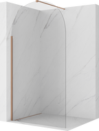 Mexen Kioto-Q Dušo sienelė Walk-in 100 x 200 cm, skaidri 8 mm, šepečiu valyta varis - 800-100-101-65-00-Q