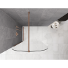 Mexen Kioto-Q Dušo sienelė Walk-in 110 x 200 cm, skaidri 8 mm, šlifuota varis - 800-110-101-65-00-Q