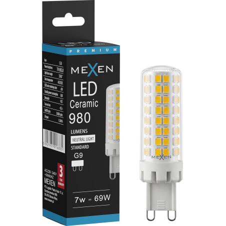 Mexen Aura LED lemputė G9, 7W, Neutrali - 4000K, 980 lm - L121-G9-0740-01