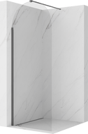 Mexen Kioto-Q dušo pertvara Walk-in 90 x 200 cm, skaidri 8 mm, ginklų pilka šlifuota - 800-090-101-66-00-Q