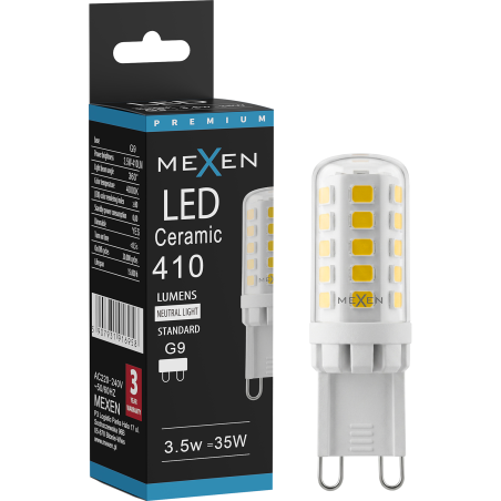 Mexen Aura LED lemputė su reguliuojamu šviesumu G9, 3,5W, Neutrali - 4000K, 410 lm - L122-G9-0340-01
