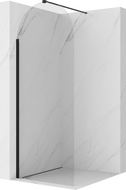 Mexen Kioto-Q dušo sienelė Walk-in 80 x 200 cm, skaidri 8 mm, juoda - 800-080-101-70-00-Q