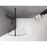 Mexen Kioto-Q Dušo sienelė Walk-in 90 x 200 cm, permatoma 8 mm, juoda - 800-090-101-70-00-Q