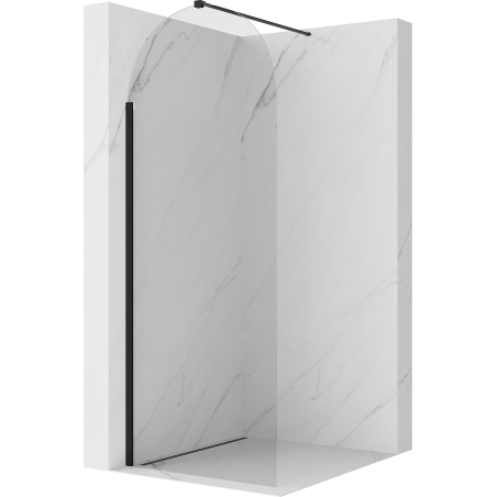 Mexen Kioto-Q Dušo sienelė Walk-in 90 x 200 cm, permatoma 8 mm, juoda - 800-090-101-70-00-Q