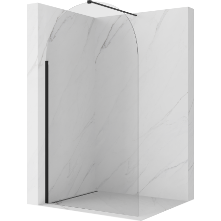 Mexen Kioto-Q Sienelė dušo Walk-in 100 x 200 cm, permatoma 8 mm, juoda - 800-100-101-70-00-Q