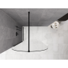 Mexen Kioto-Q dušo sienelė Walk-in 110 x 200 cm, permatoma 8 mm, juoda - 800-110-101-70-00-Q