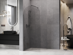 Mexen Kioto-Q Dušo sienelė Walk-in 90 x 200 cm, skaidri 8 mm, ginklo metalo spalva - 800-090-101-95-00-Q