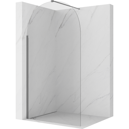 Mexen Kioto-Q dušo sienelė Walk-in 100 x 200 cm, skaidri 8 mm, tamsus metalas - 800-100-101-95-00-Q