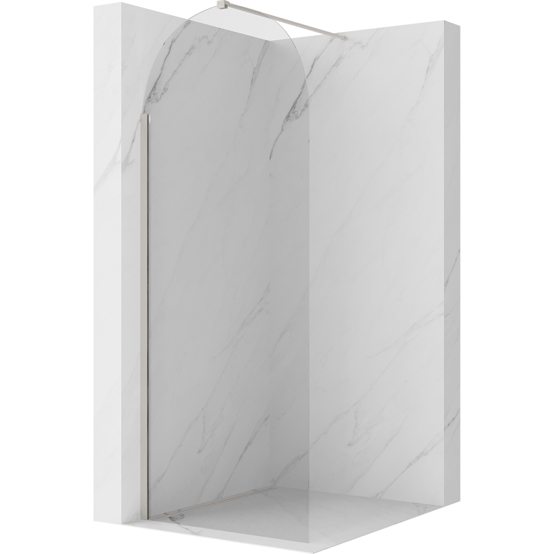 Mexen Kioto-Q Dušo panelis Walk-in 80 x 200 cm, skaidrus 8 mm, šlifuotas nikelis - 800-080-101-97-00-Q