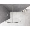 Mexen Kioto-Q Dušas siena Walk-in 120 x 200 cm, permatoma 8 mm, šlifuotas nikelis - 800-120-101-97-00-Q