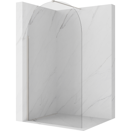 Mexen Kioto-Q Dušas siena Walk-in 120 x 200 cm, permatoma 8 mm, šlifuotas nikelis - 800-120-101-97-00-Q