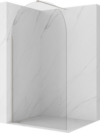 Mexen Kioto-Q Dušas siena Walk-in 120 x 200 cm, permatoma 8 mm, šlifuotas nikelis - 800-120-101-97-00-Q